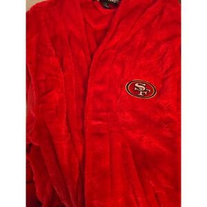 Northwest San Francisco 49ers Red Plush Fleece‎ Robe Mens L/XL NFL Loungewear